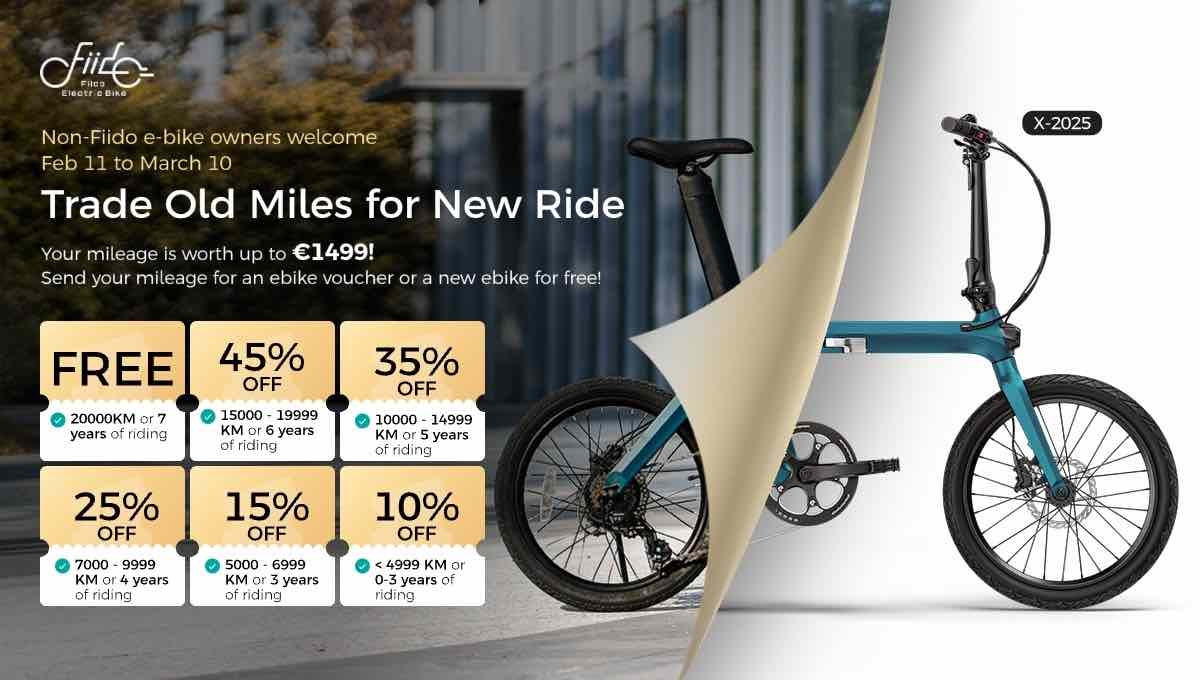 campagne Fiido Trade Old Miles for New Ride.