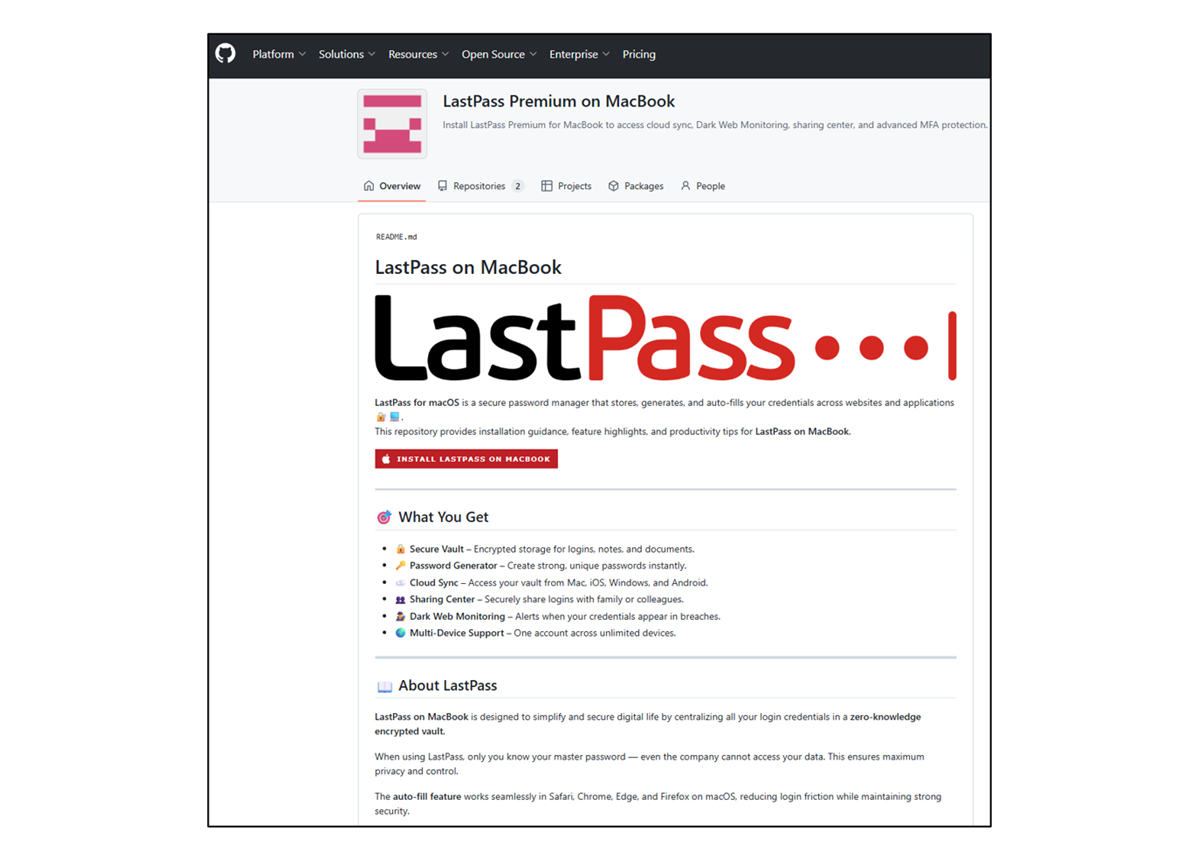 campagne-malware-mac-github-usurpation-page-lastpass