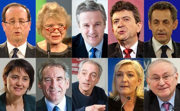 Candidats elections 2012