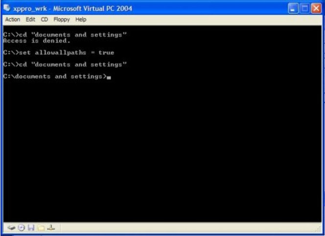Captures d'écran Console de Récupération Windows XP