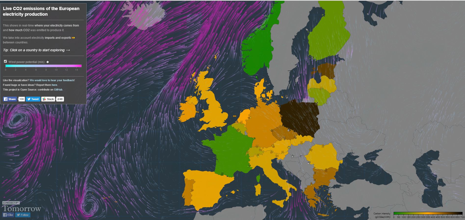 Carte Ã©lectricitÃ© Europe