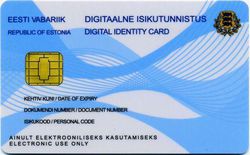 carte identité numérique Estonie