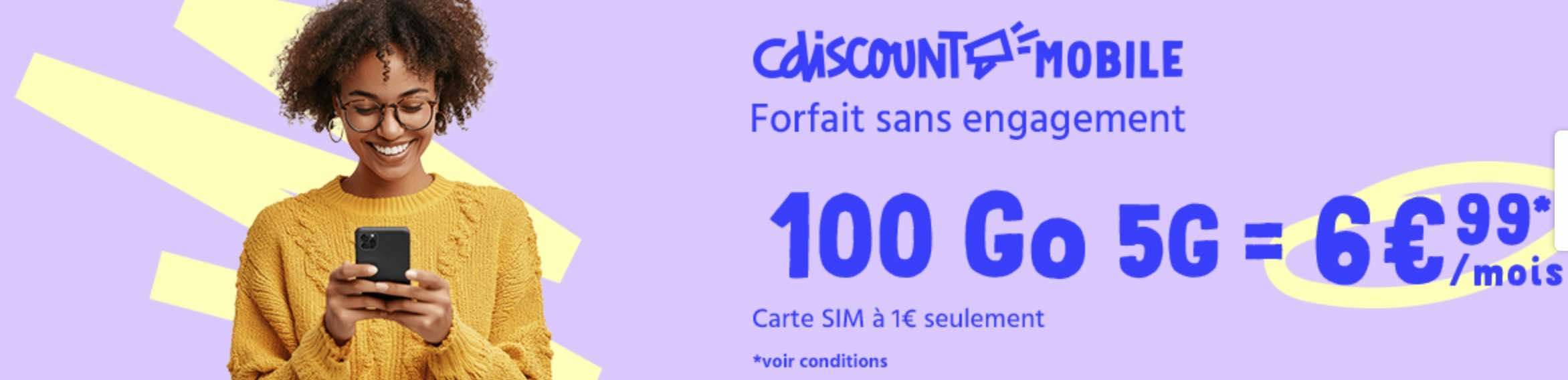Cdiscount Mobile 100 Go 5G