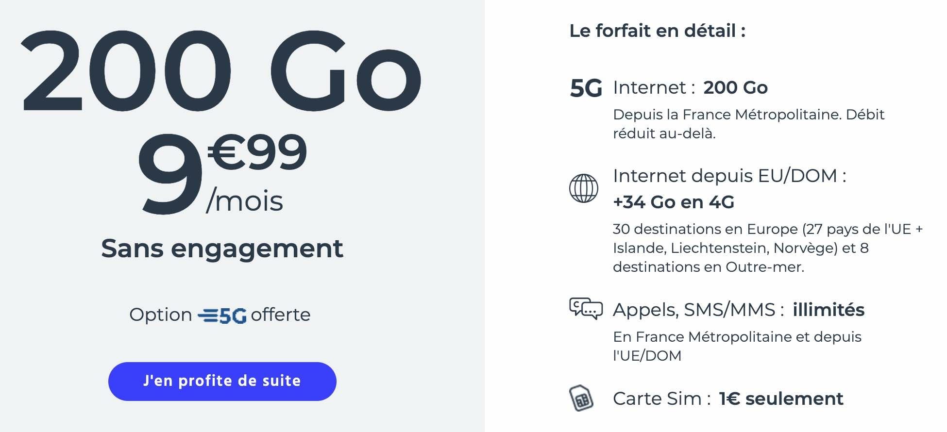 Cdiscount Mobile 200 Go 5G