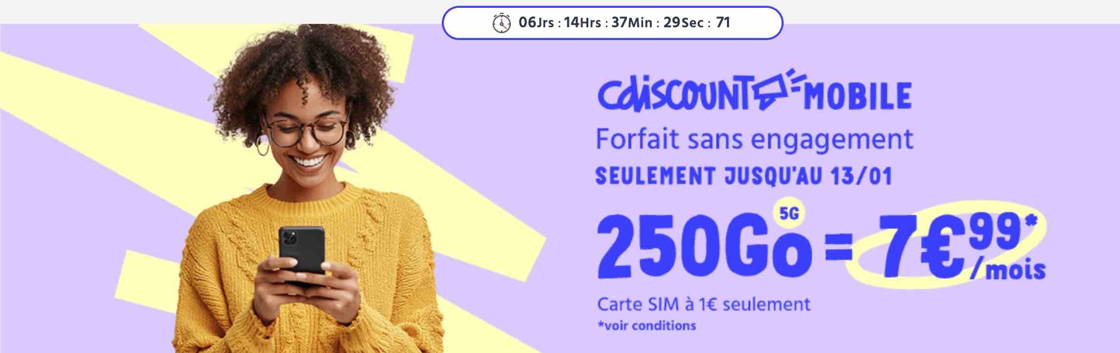Cdiscount Mobile 250 Go 5G