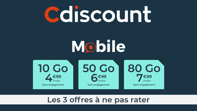 Cdiscount Mobile - 3 offres