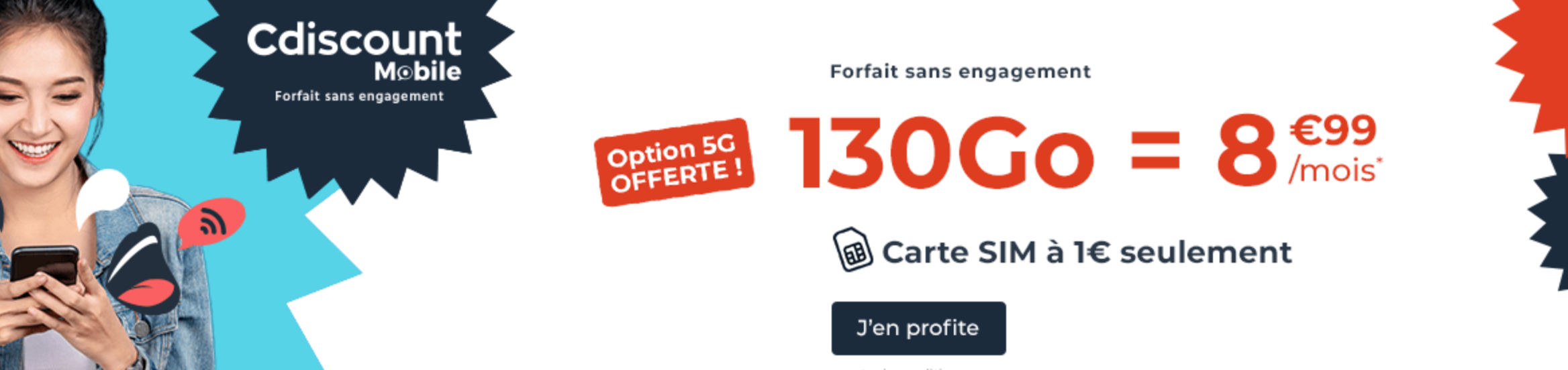 Cdiscount mobile 5G 130Go