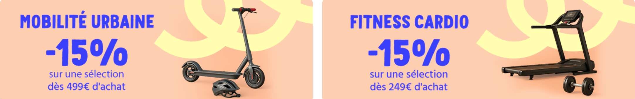 Cdiscount - promos mobilite? urbaine et fitness cardio