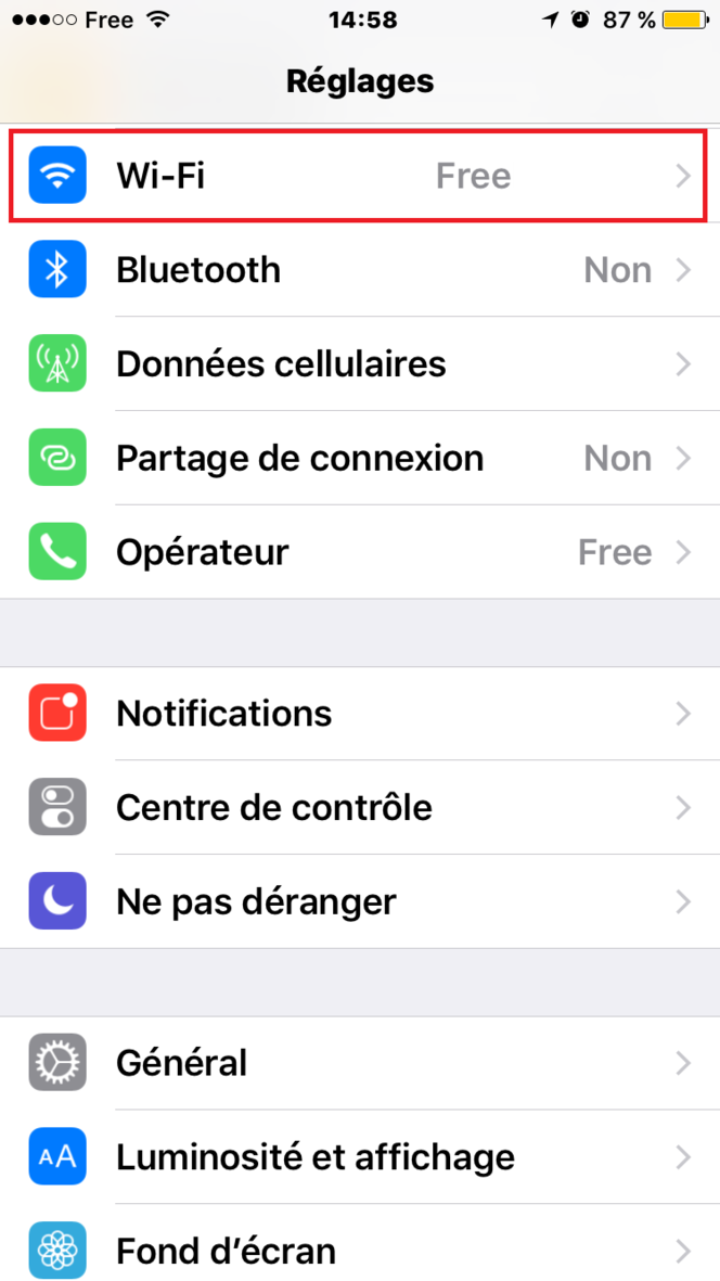 Changer les paramètres DNS sur iPhone ou iPad