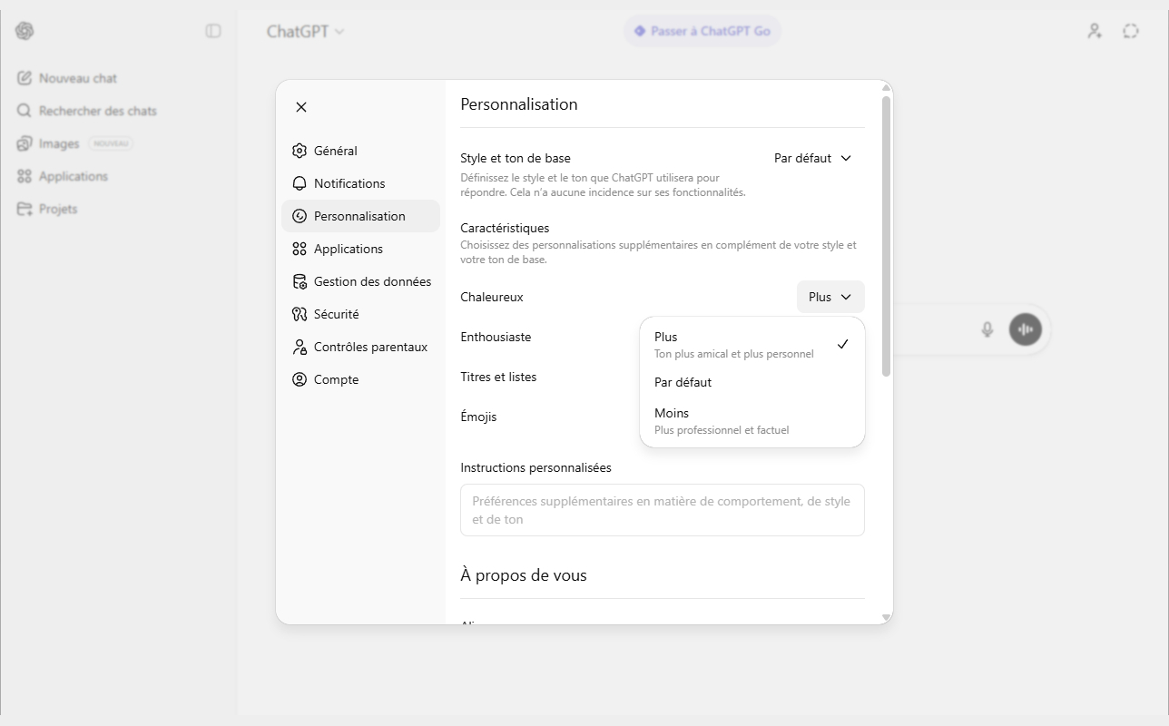 chatgpt-personnalisation-caracteristiques