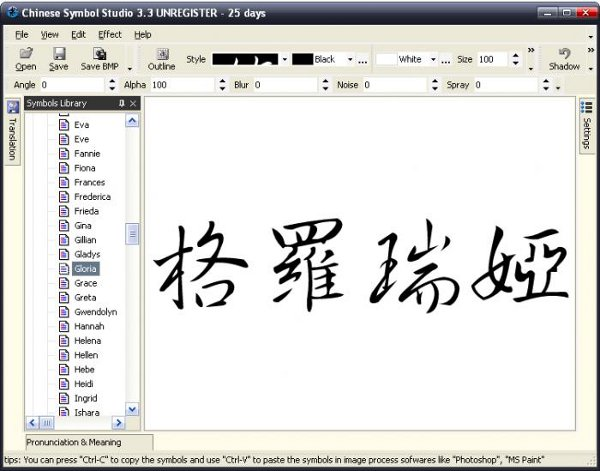 Chinese Symbol Studio screen 2
