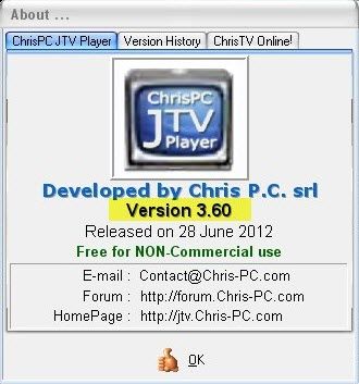 ChrisPC JTV Player screen2
