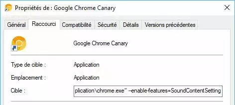 Chrome-Canary-proprietes-icone