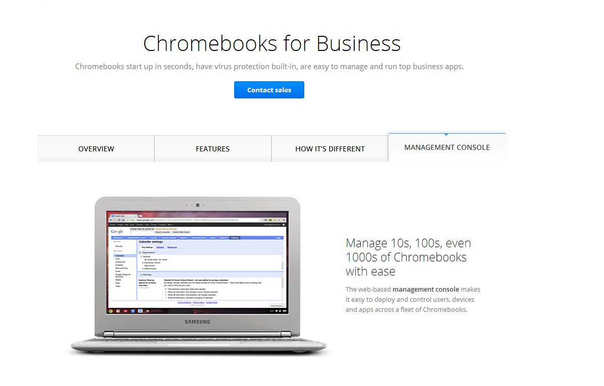 Chromebooks for business