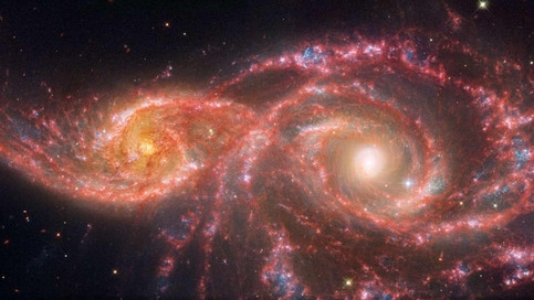 Hubble et James Webb capturent la collision de deux galaxies