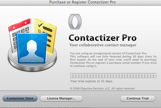 Contactizer screen1