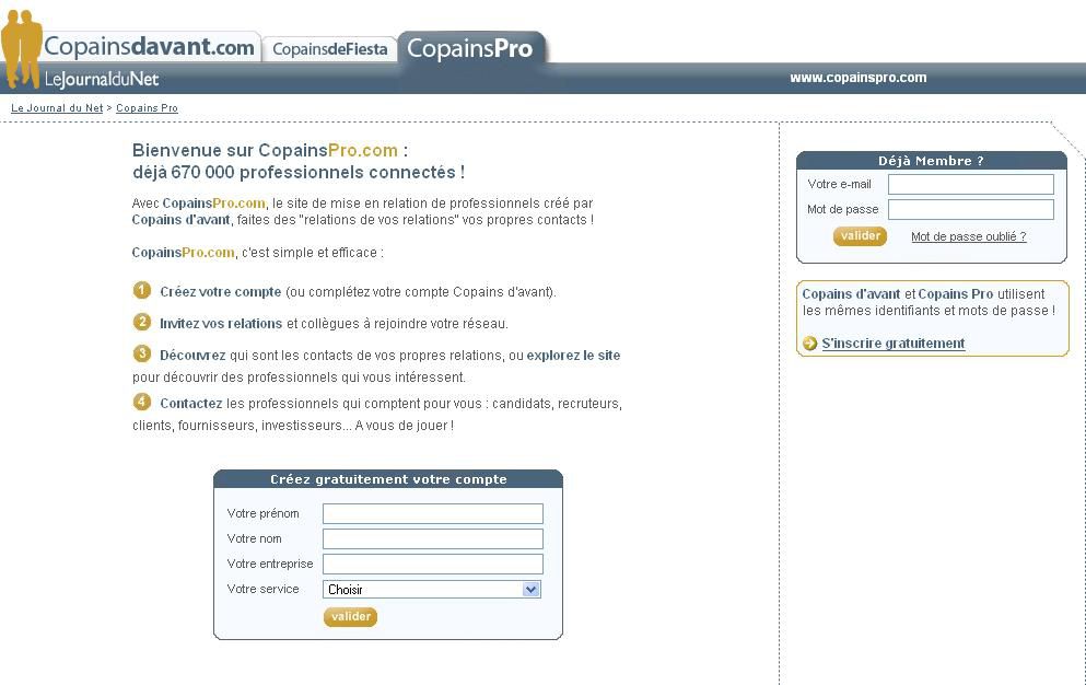 Copains pro page accueil
