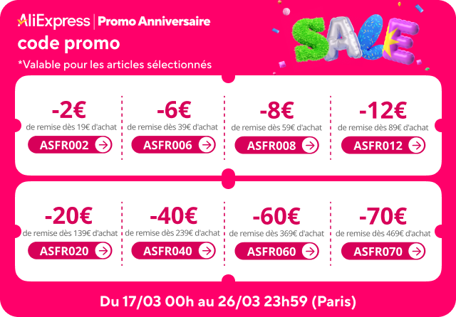 coupons anniversaire AliExpress 2025