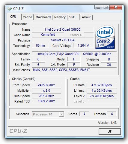CPU Z 1.43