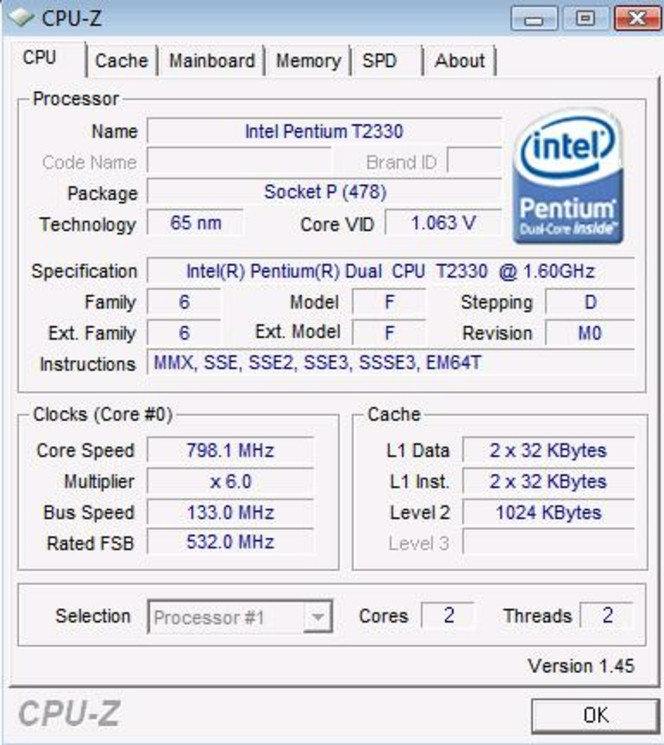 CPU-Z 1.45