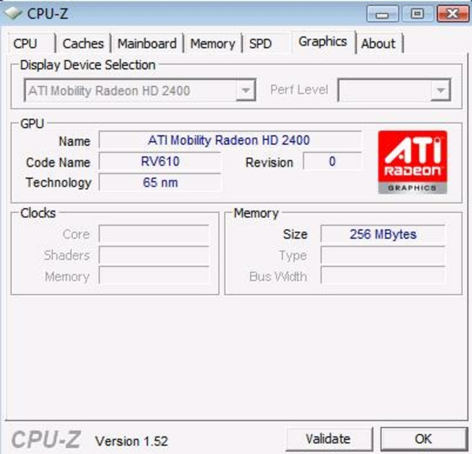 CPU-Z 1.52 GPU