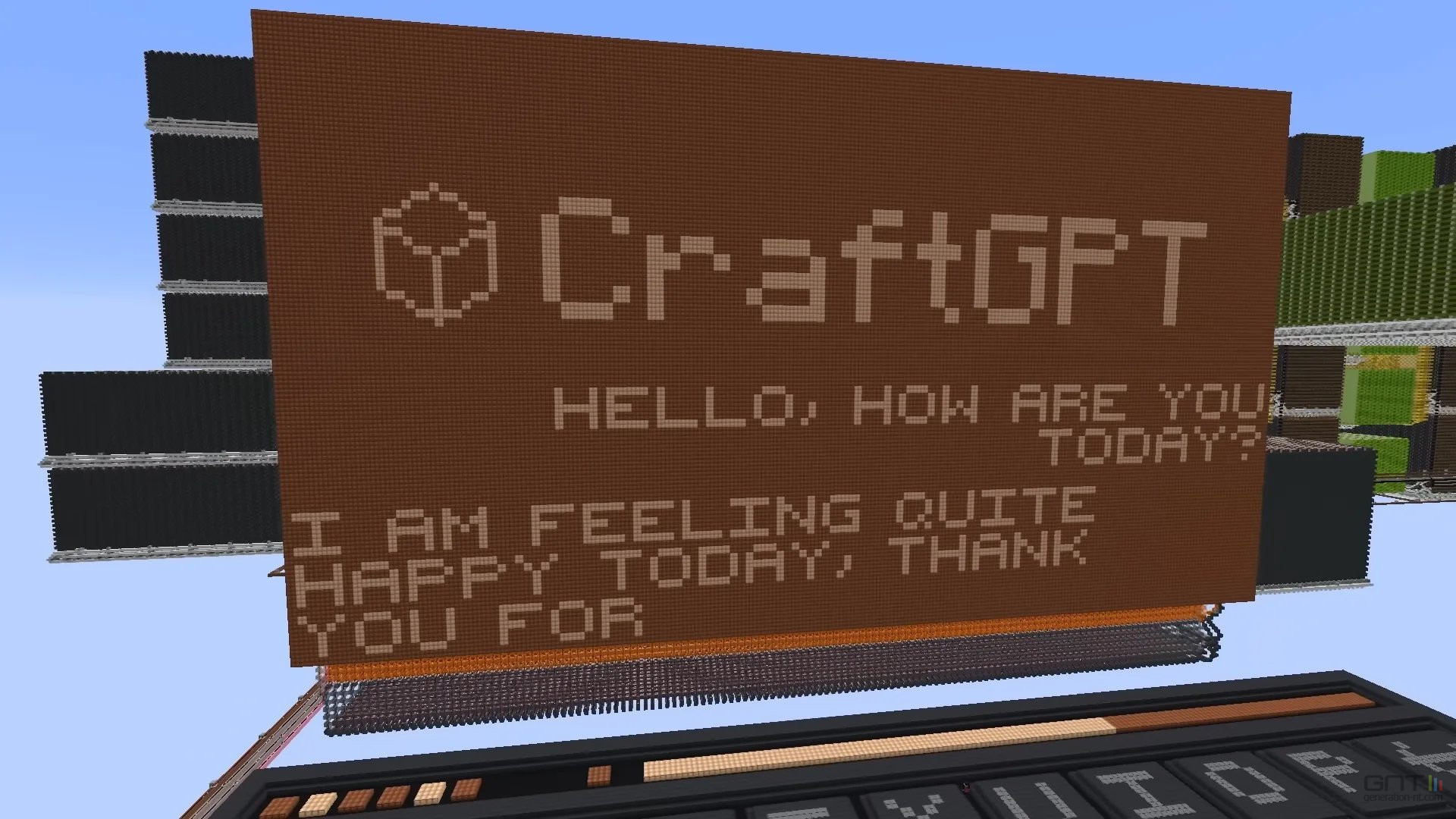 Un joueur recrée ChatGPT dans Minecraft avec 439 millions de blocs