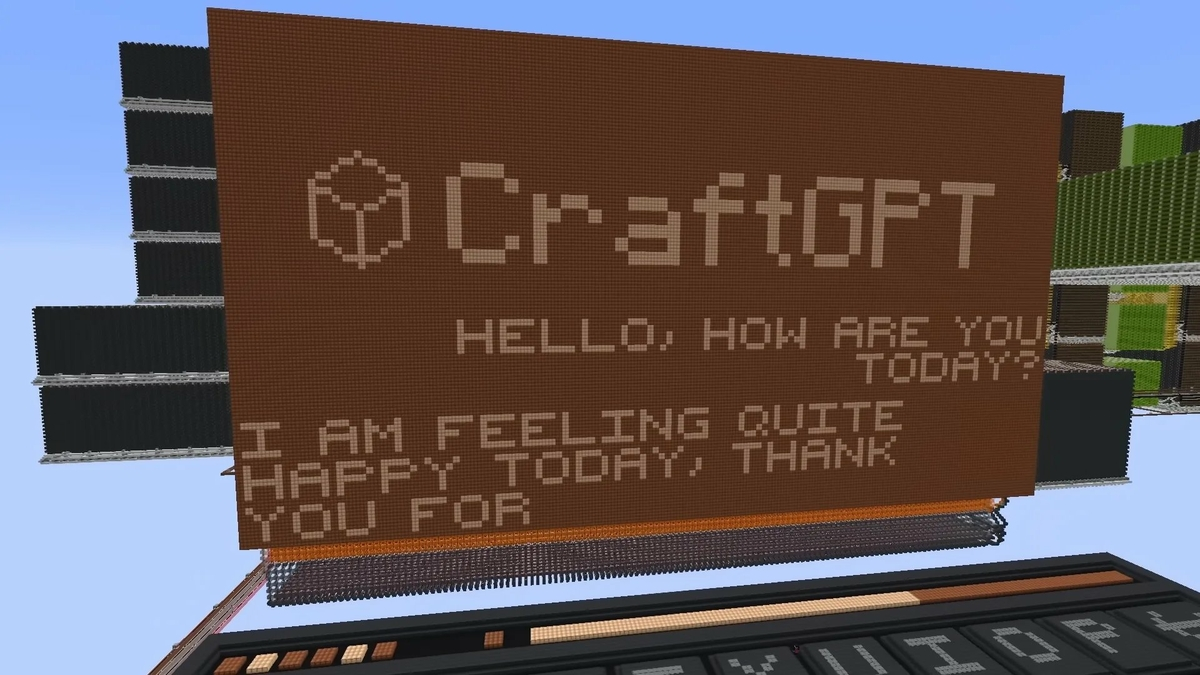 Un joueur recrÃ©e ChatGPT dans Minecraft avec 439 millions de blocs