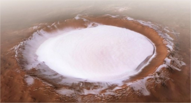 Cratère korolev Mars