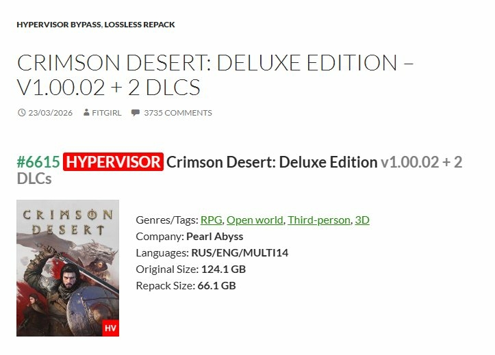 Crimson Desert cracked