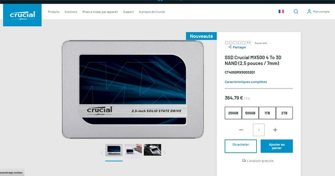 Crucial MX 500 4To