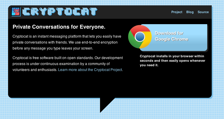 Cryptocat pour Chrome screen2