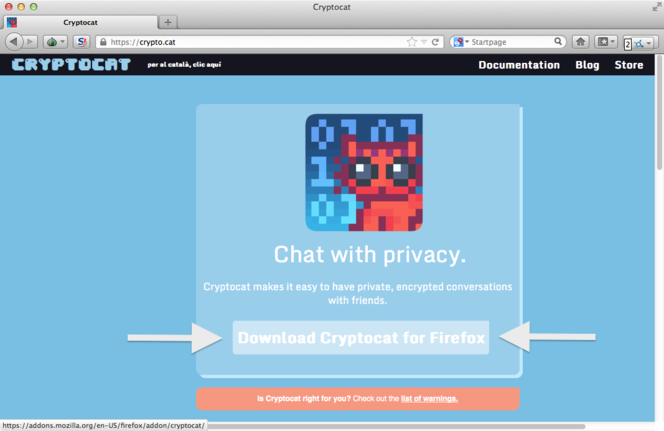 Cryptocat pour Firefox