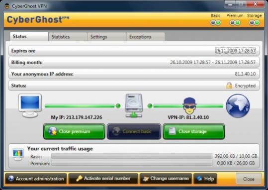 CyberGhost Classic VPN screen2