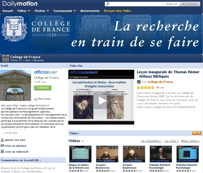 Dailymotion-College-de-France