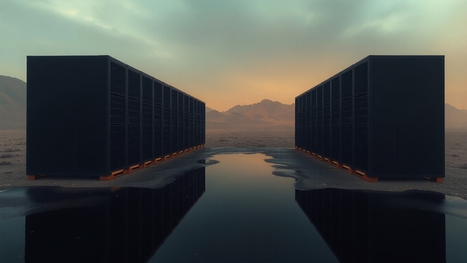 datacenter consommation eau illustration IA 02