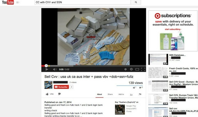 DCA youtube cartes bancaires volées