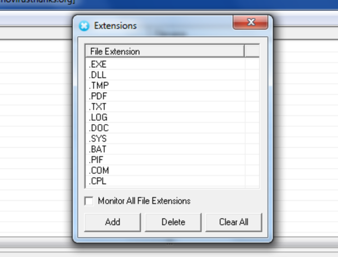 Deletion Extension Monitor screen2
