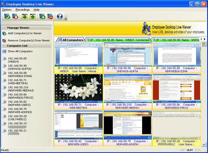 Desktop Activity Recorder screen