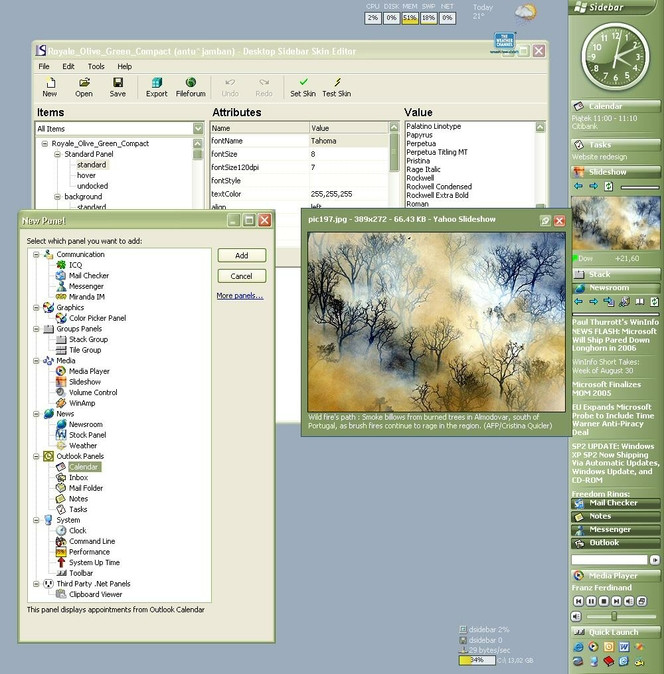 Desktop Sidebar screen 2