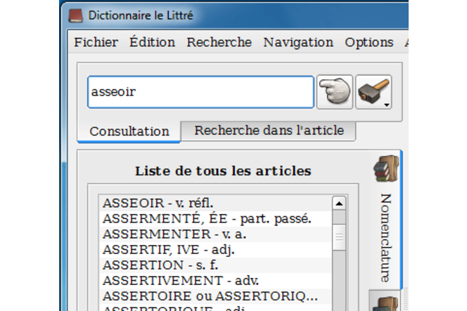 Dictionnaire Le Littré 2009 screen2