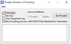 Disable windows 10 tracking