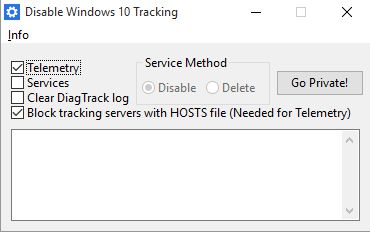 Disable windows 10 tracking
