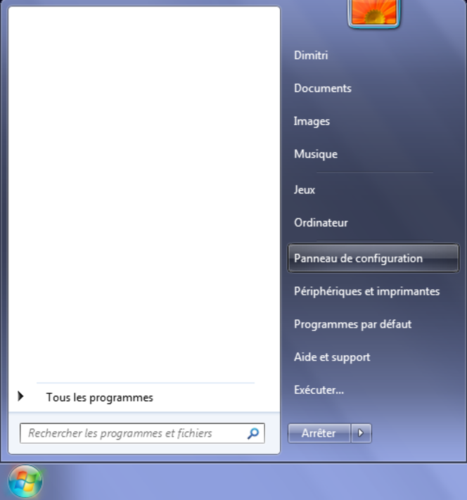 Disque restauration système Windows 7 1