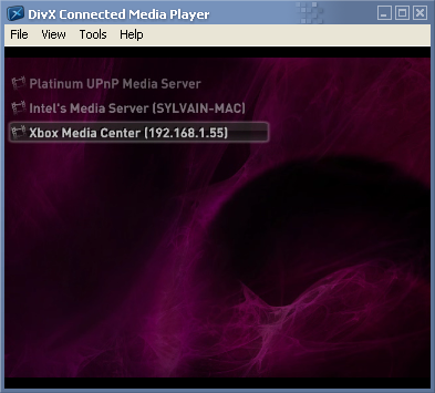DivX Connected Server screen2