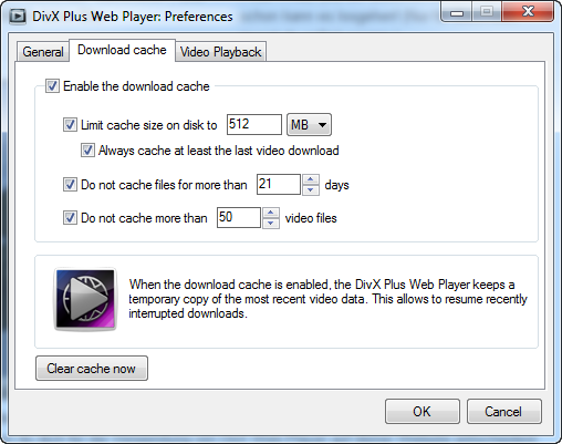 DivX Web Player screen1