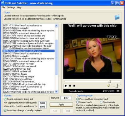 DivXLand Media Subtitler screen2