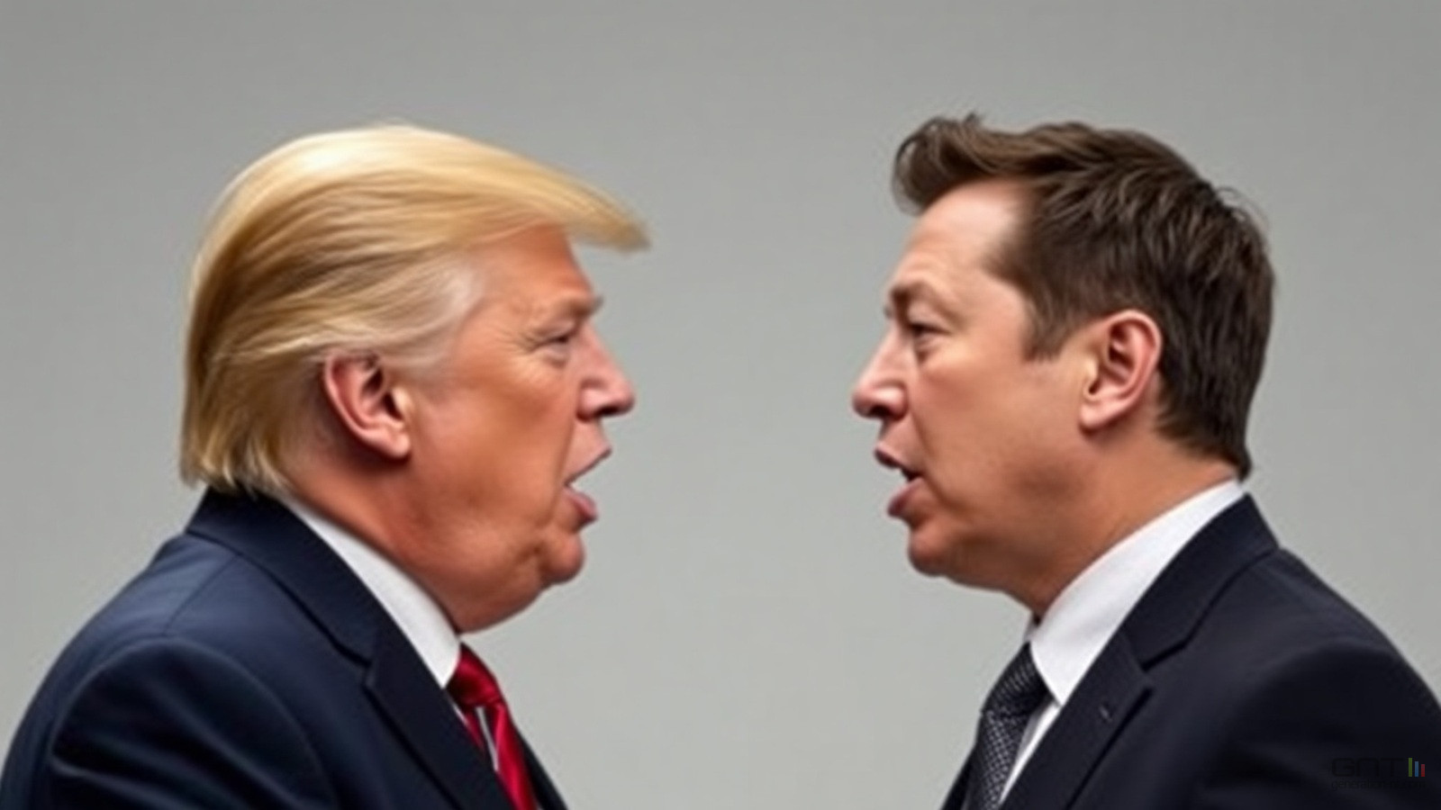 Donald Trump Elon Musk face a face IA