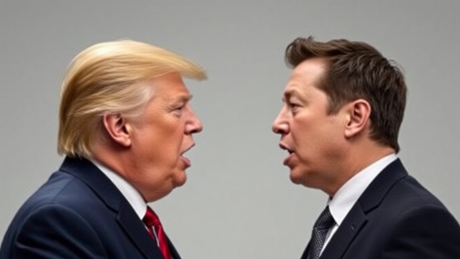 Donald Trump Elon Musk face a face IA