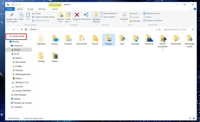 Dossiers Favoris Windows 10 (1)