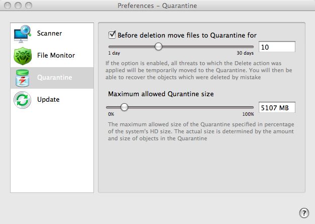 Dr.Web Antivirus pour Mac OS X  screen 2